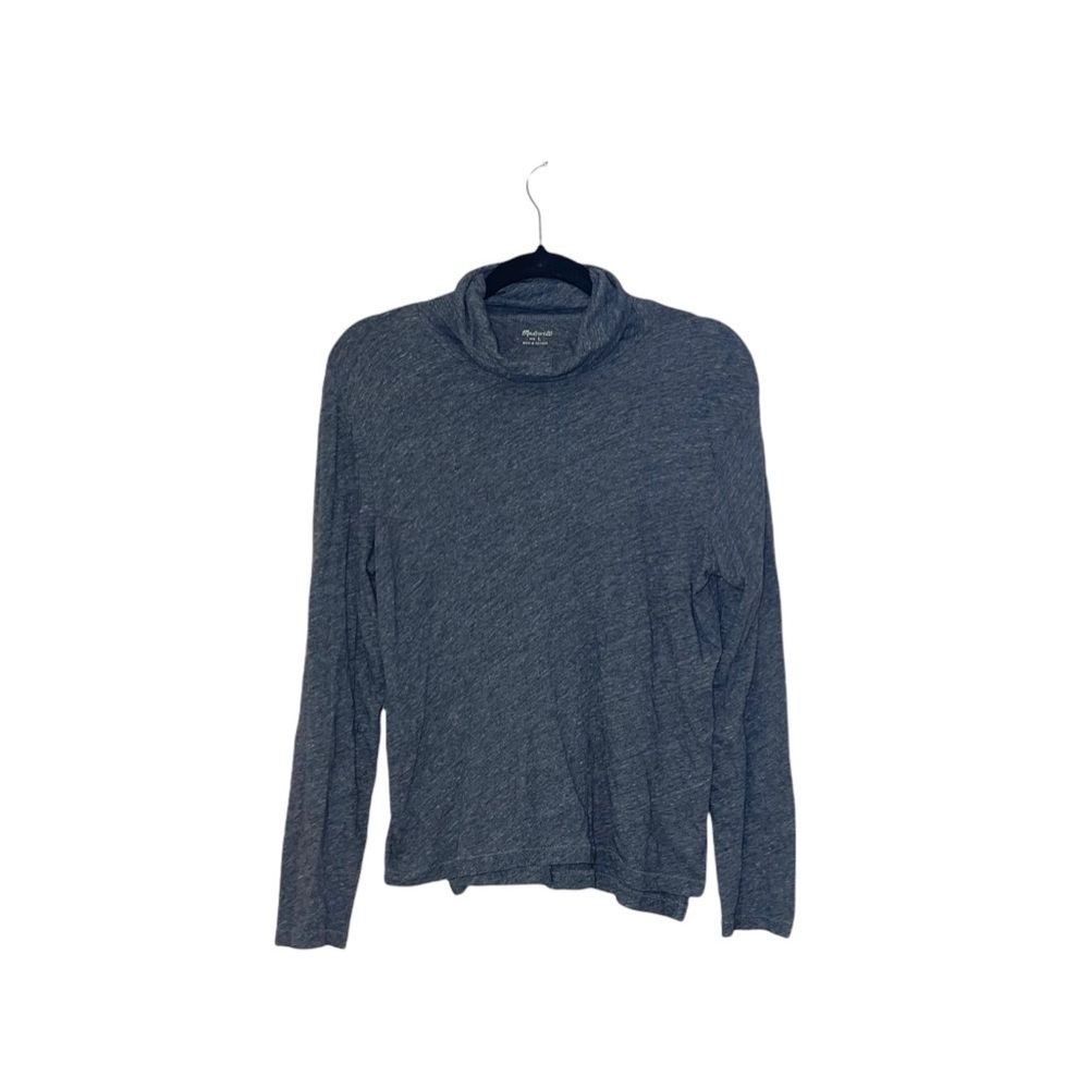 Madewell Whisper Turtleneck Top Heather Dark Gray Pullover Lounge Large Women’s